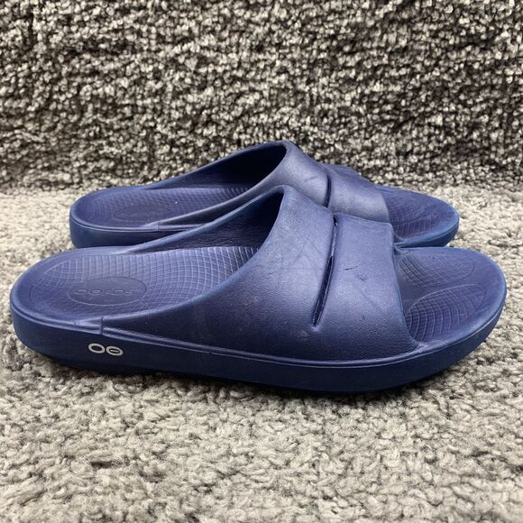 Oofos Ooah Men\'s 10 Womens 12 Navy Slide Sandal Comfort Slip-On Summer Slippers main image 6